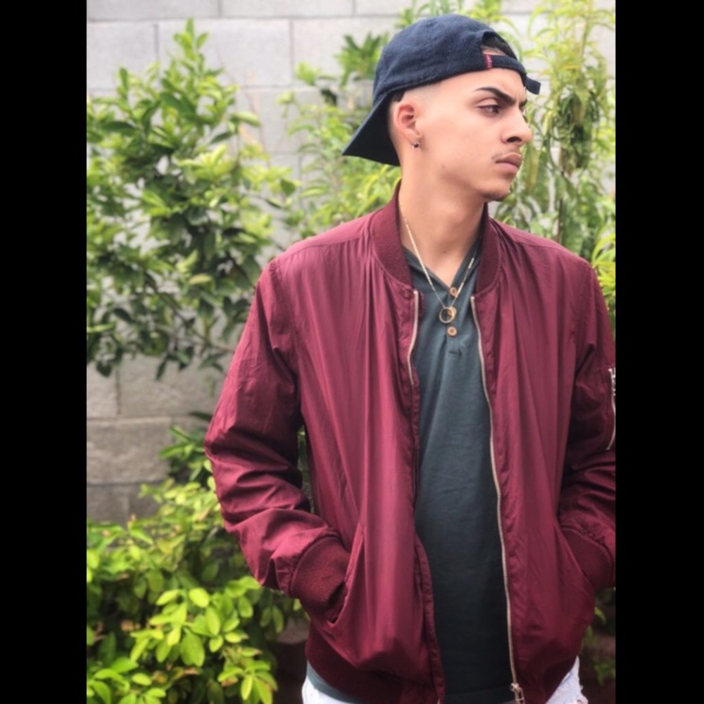 (Red) Bomber Jacket (H&M) L.O.G.G